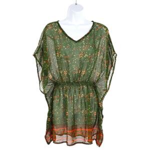 People Green Angrakha Kurta Size Medium